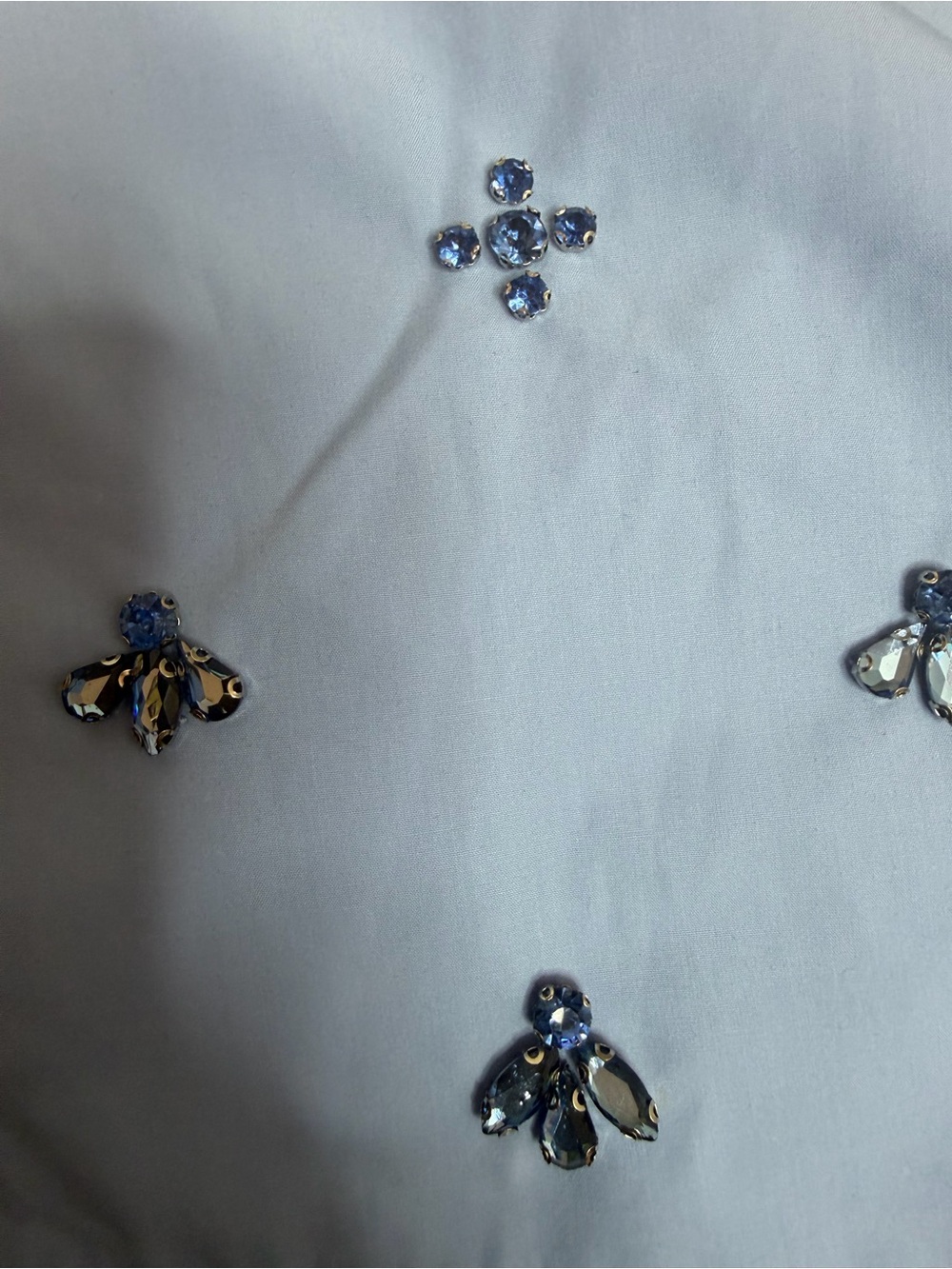 del RĀ Light Blue Rhinestone Embellished Shorts Size Large NWT - Picture 4 of 7